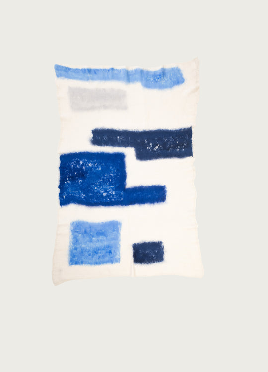 Rothko Throw Blue Tetris