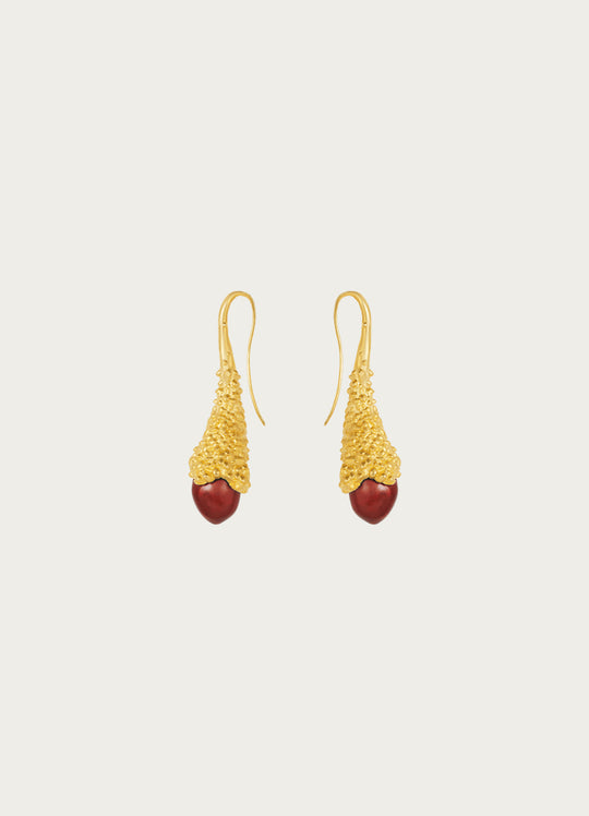 Plunge Gold Red Earring