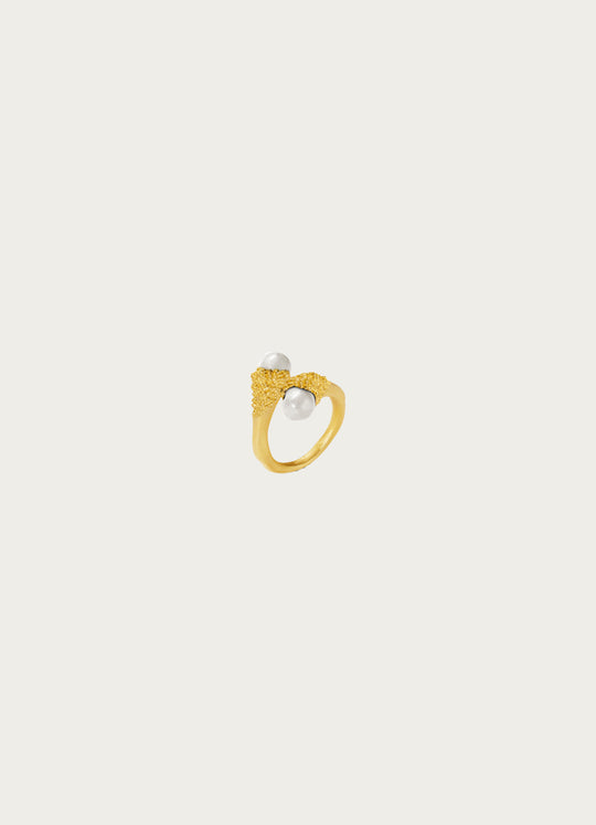 Frost Gold White Ring