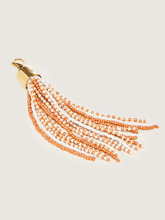 Okapi Beaded Tassel - Sand, Cream and White