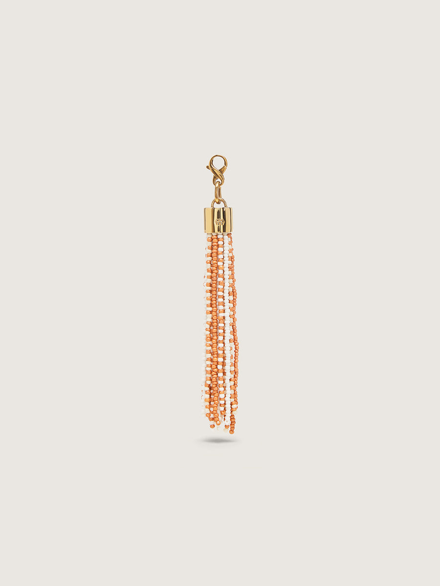 Okapi Beaded Tassel - Sand, Cream and White