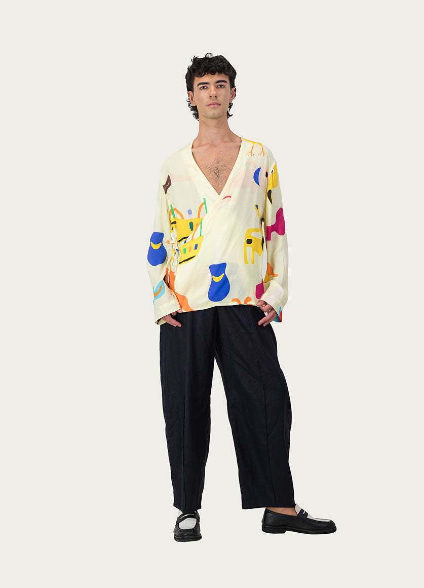 Oga Wrapover Shirt L