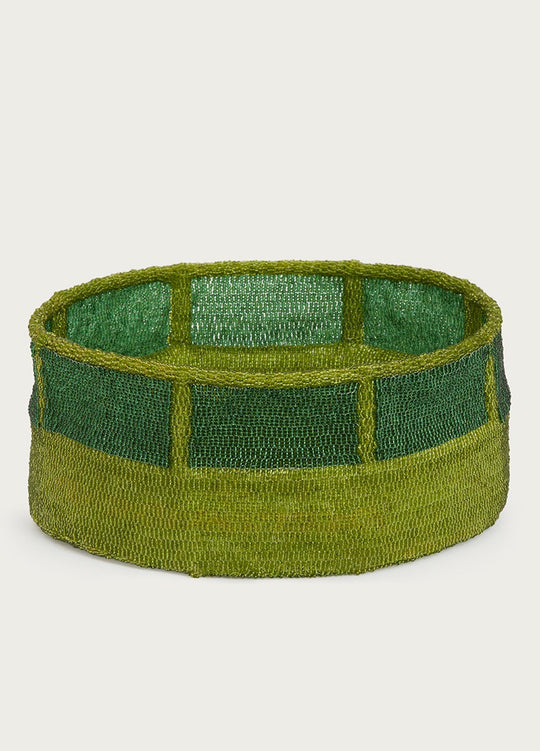 Green Beaded Bowl Lrg