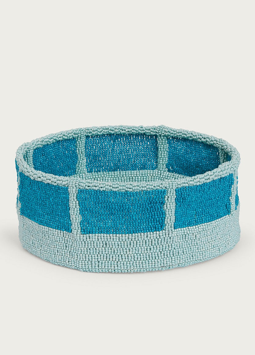 Blue Beaded Bowl Medium