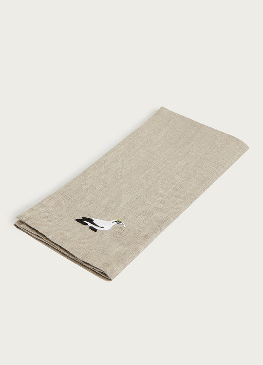Marine Cape Gannet Linen Serviettes Natural