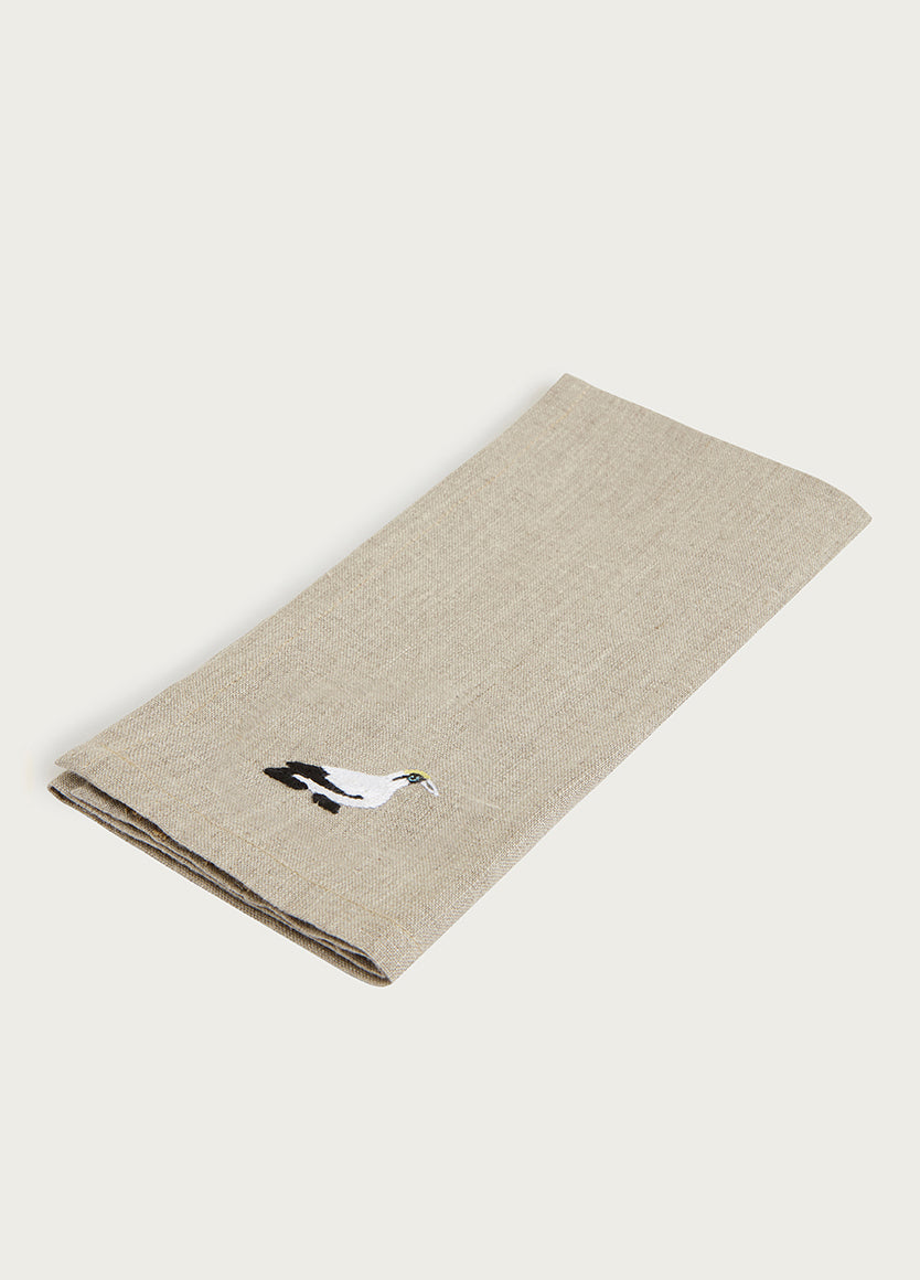 Marine Cape Gannet Linen Serviettes Natural