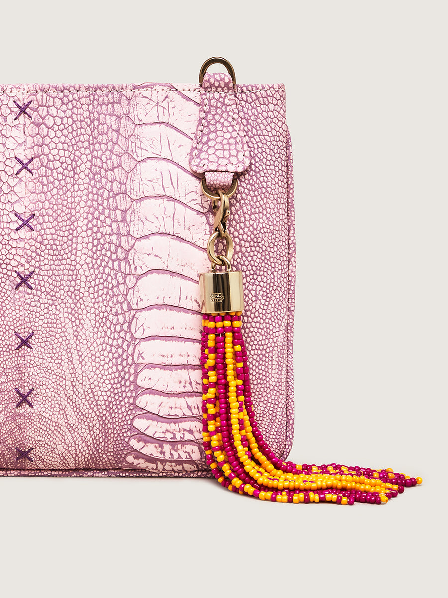 Okapi Beaded Tassel - Yellow, Fuchsia and Dark Yellow