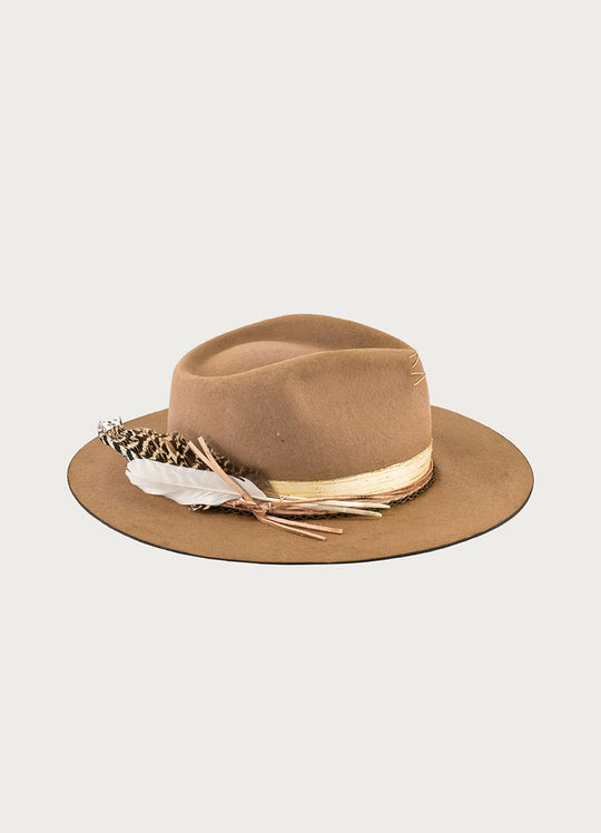 Dusty Pink Wool Felt Fedora