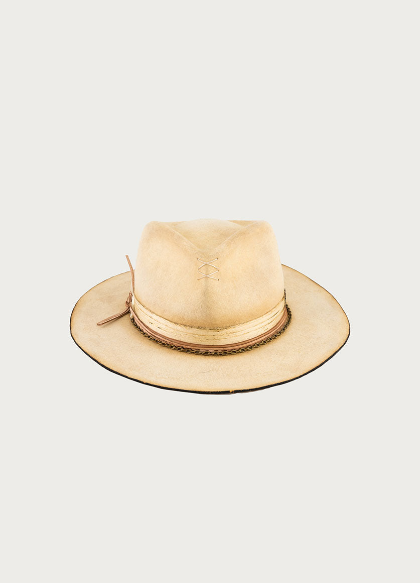 Ivory Wool Felt Fedora