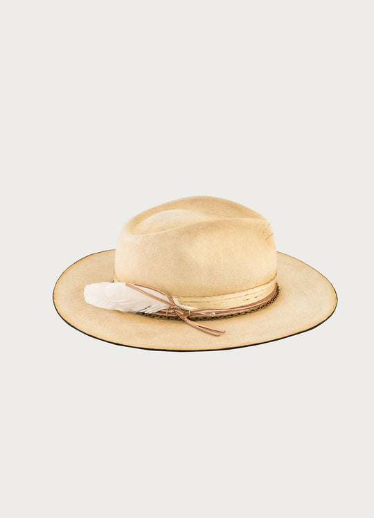 Ivory Wool Felt Fedora