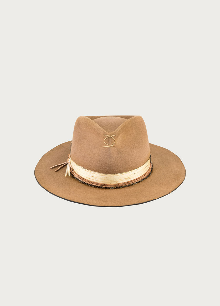 Dusty Pink Wool Felt Fedora
