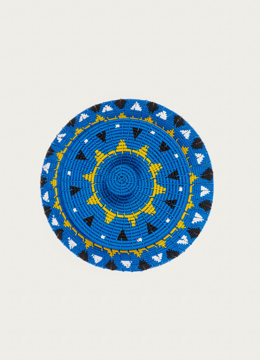 Hardwire Pot Blue with Pattern