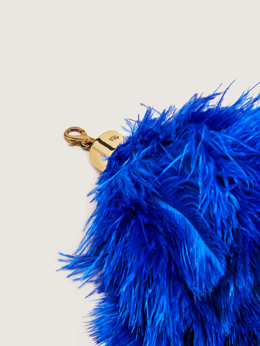 Okapi Clip on Feather Ocean Blue