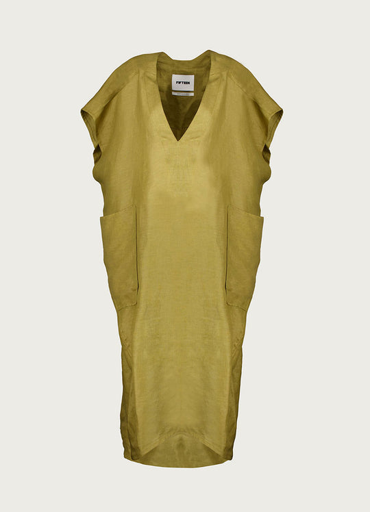 Arched Kaftan Dress Olive