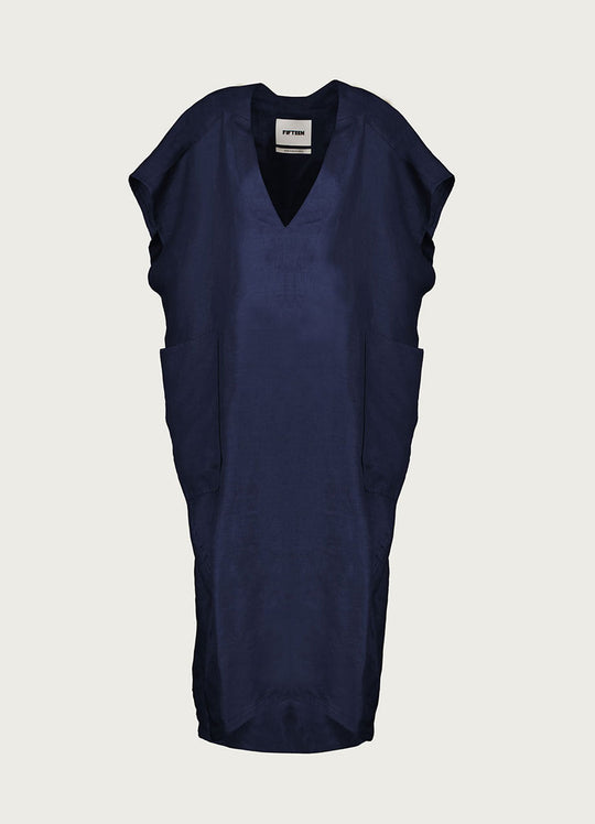 Arched Kaftan Dress Dark Navy