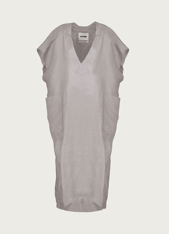 Arched Kaftan Dress Elephant Grey