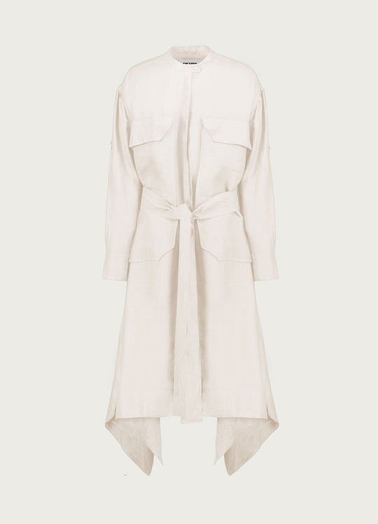 Utility Shirt Dress w Belt Wheat