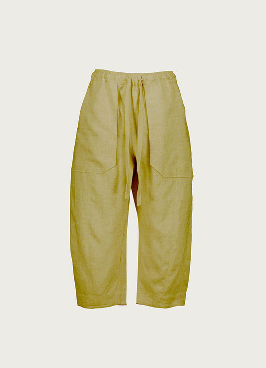 Arched Dropped Trousers Olive