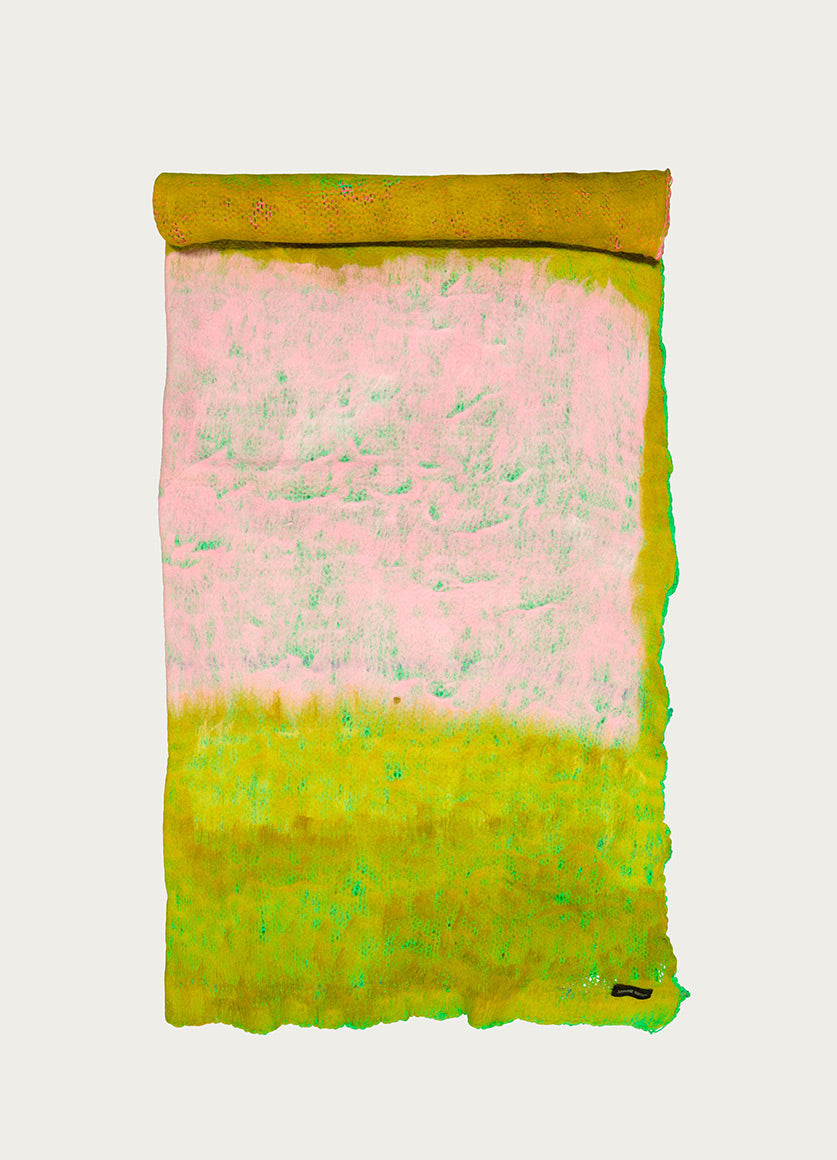 Rothko Throw - Pink & Bright Green