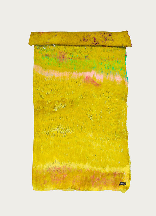 Rothko Throw 1,3 x 1,6 Green & Yellow