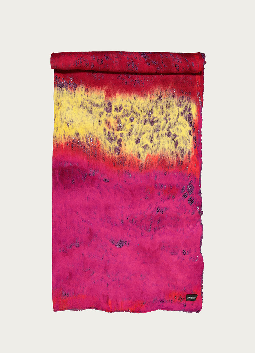 Rothko Throw - Plum & Yellow