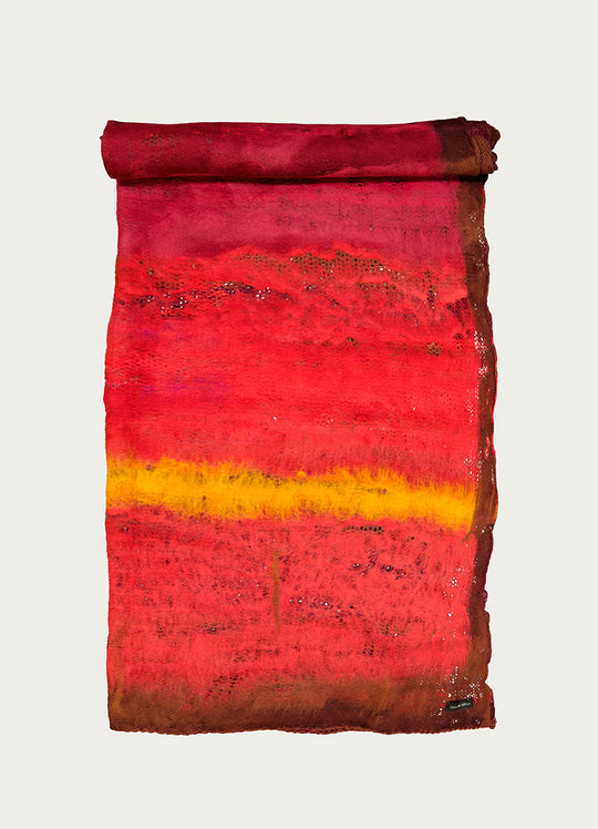 Rothko Throw - Red, Pink & Brown