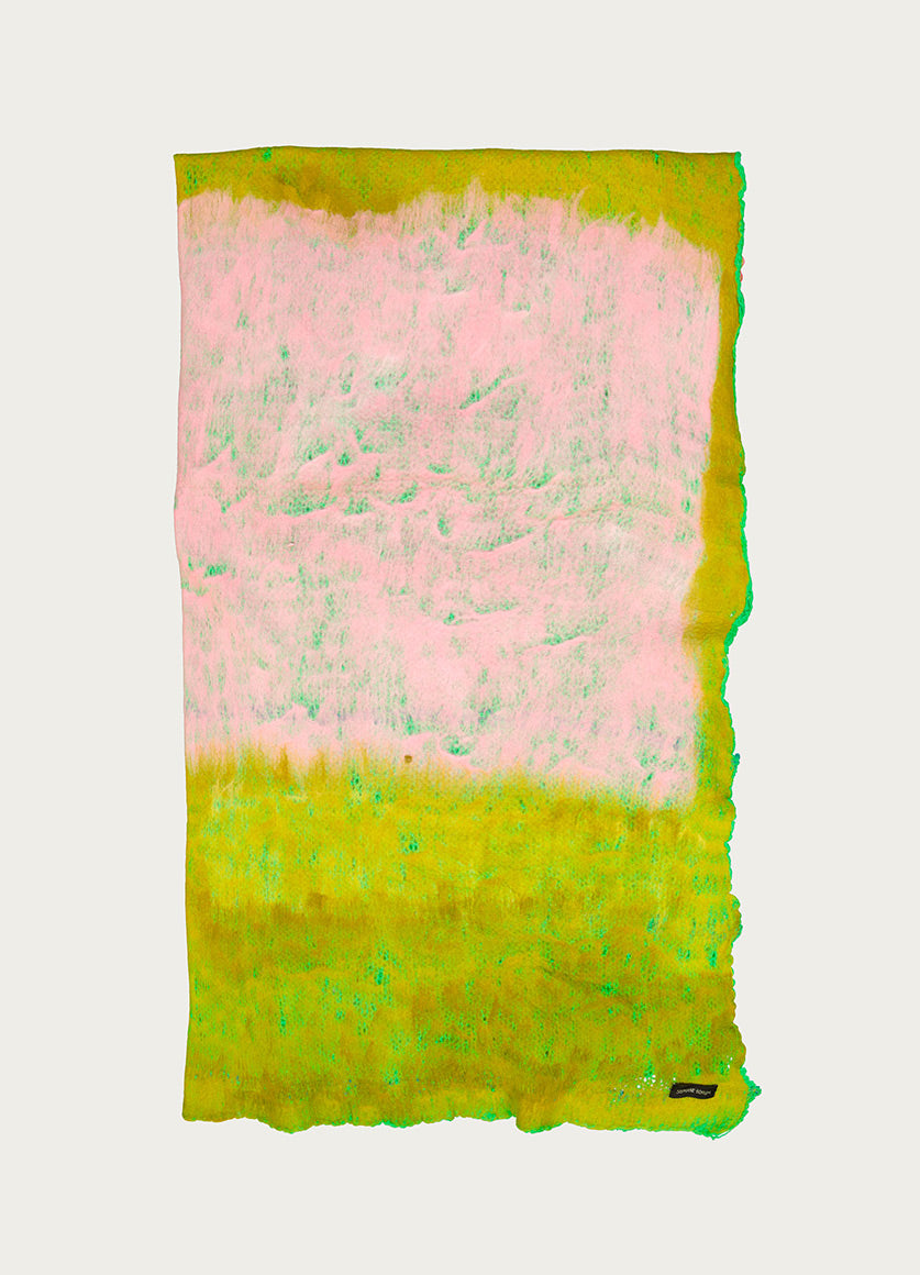 Rothko Throw - Pink & Bright Green