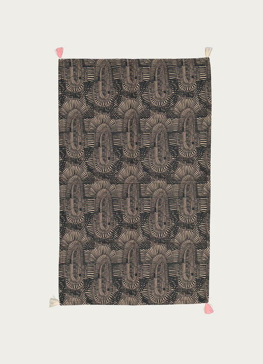 Tea Towel Black Printed