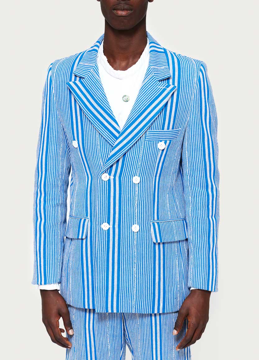 Blue Baba 3 Stripe Jacket