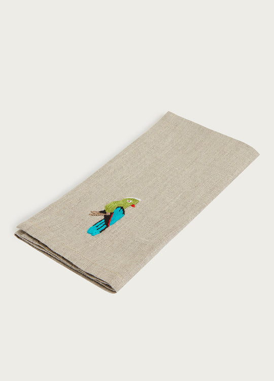 Indigenous Knysna Loerie Linen Serviettes Natural