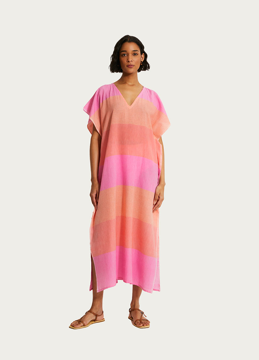 Dalila Vneck Kaftan Nefas Peach