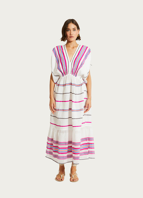 Leila Plunge Dress Zelele Orchid