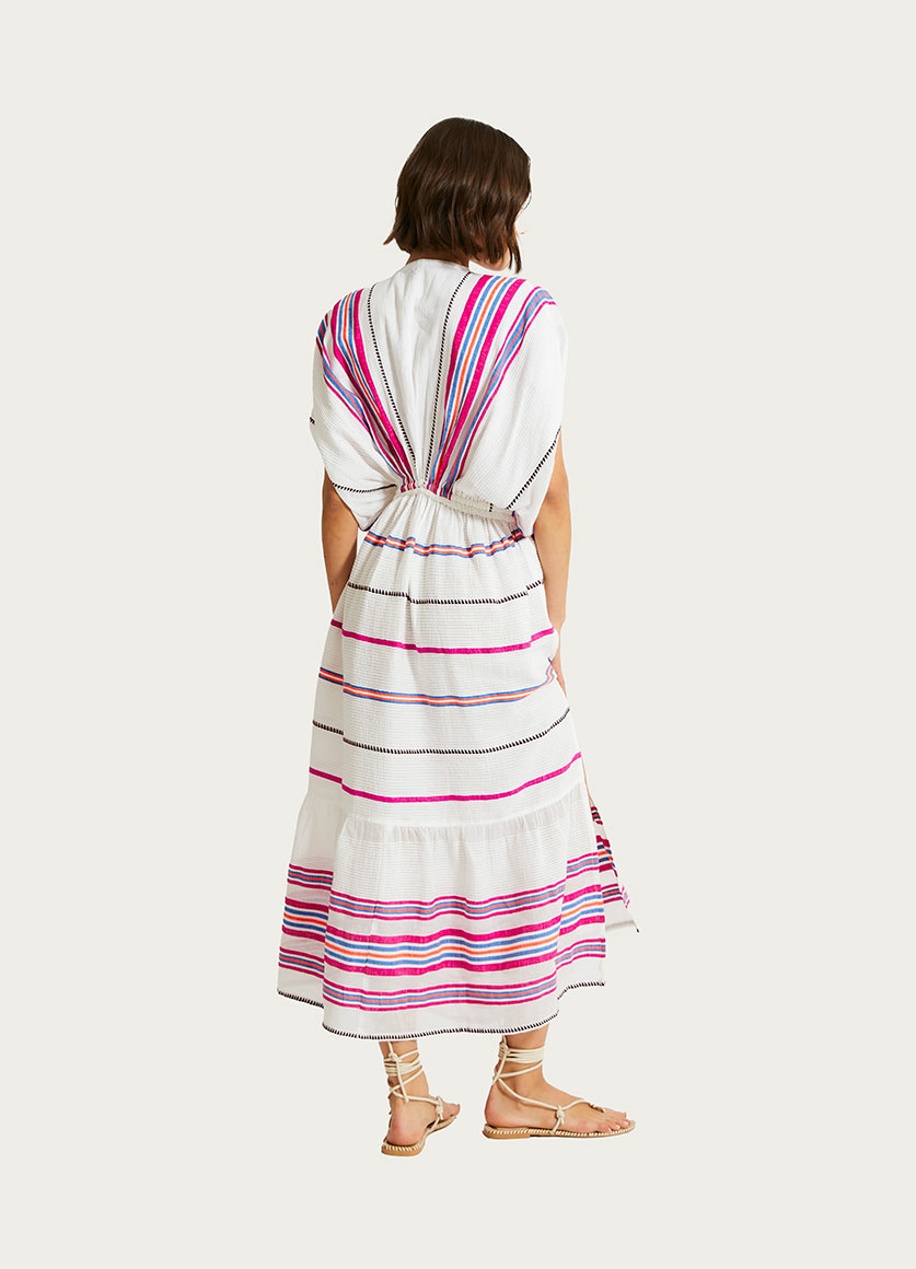 Leila Plunge Dress Zelele Orchid