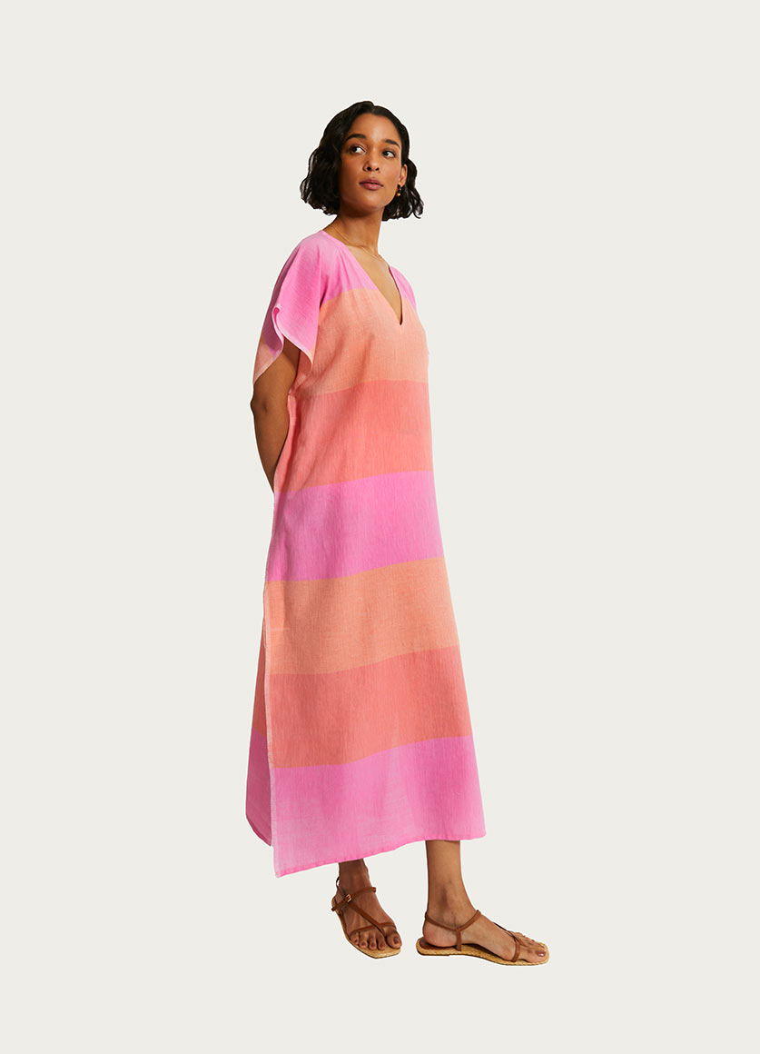 Dalila Vneck Kaftan Nefas Peach