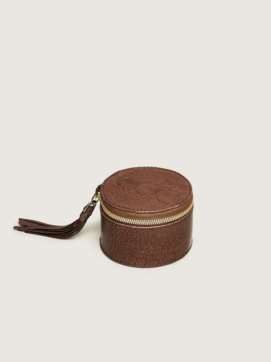 Pill Box Mid Brown Small