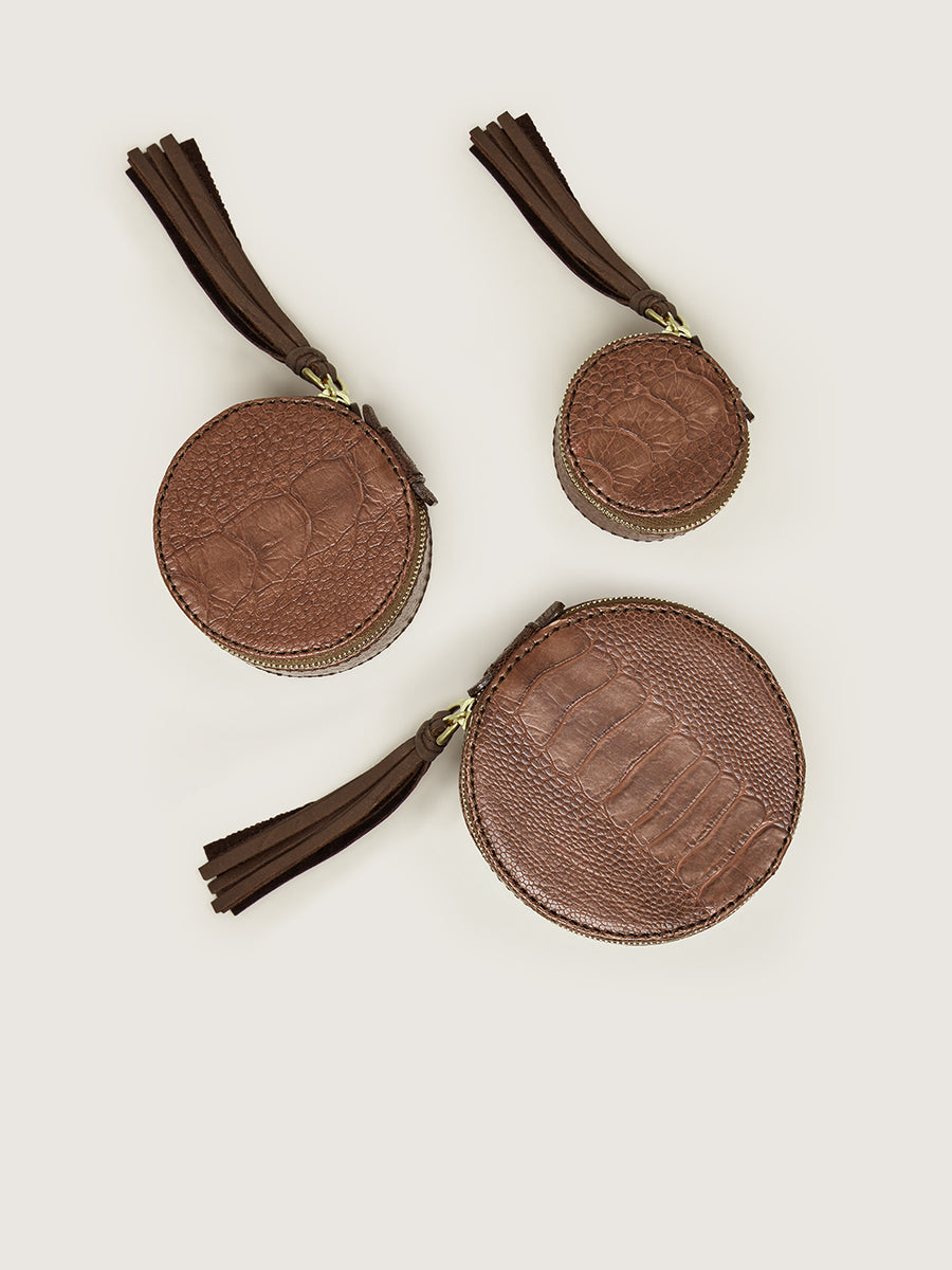 Pill Box Mid Brown Small