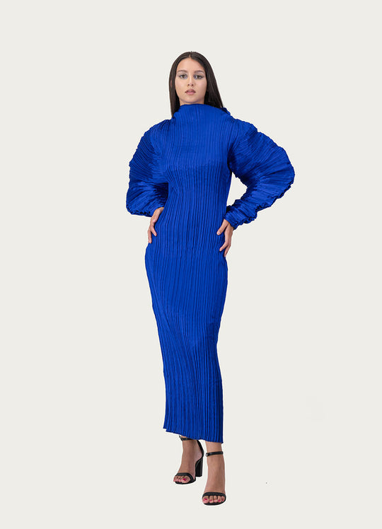Maxi Oversized Slv Dress Blue