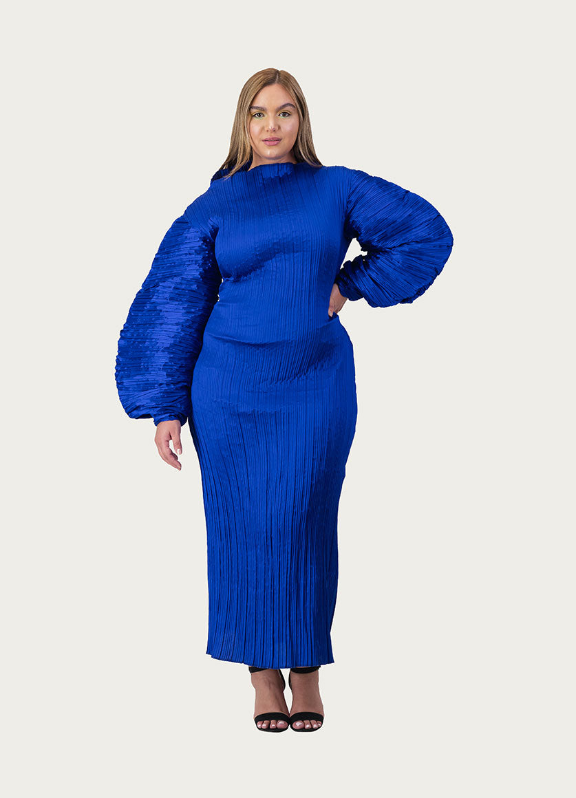 Maxi Oversized Sleeve Dress Blue