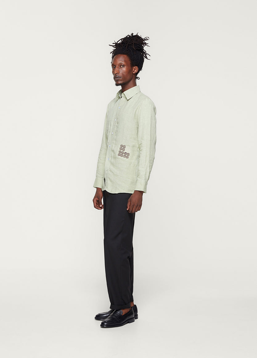 Linen Mint Green Shirt