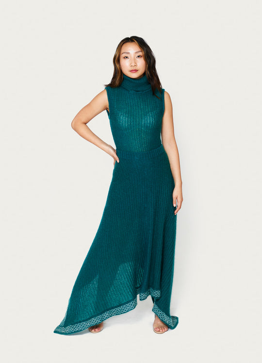 Green Hankerchief Skirt