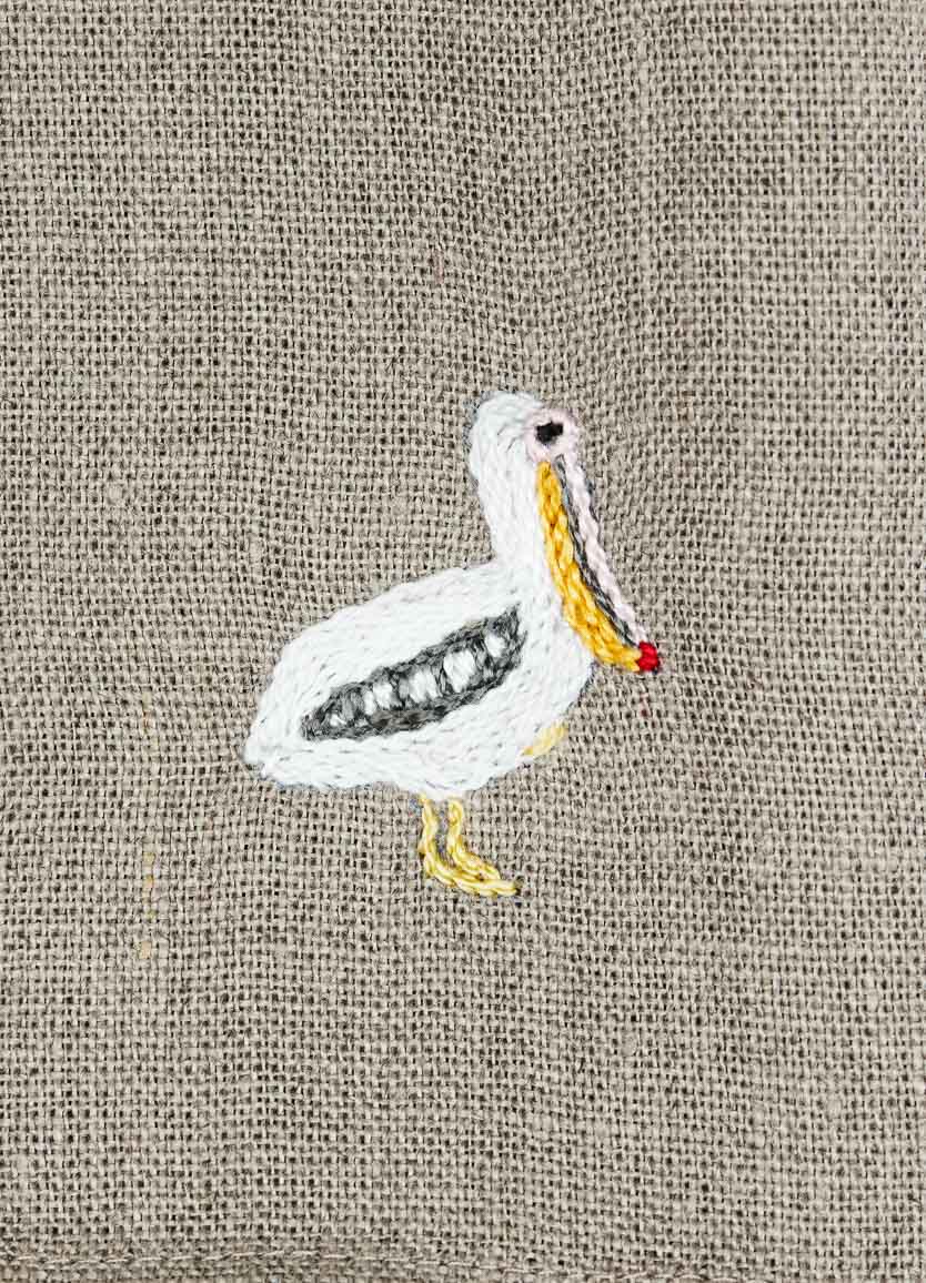 Marine Pelican Linen Serviettes Natural