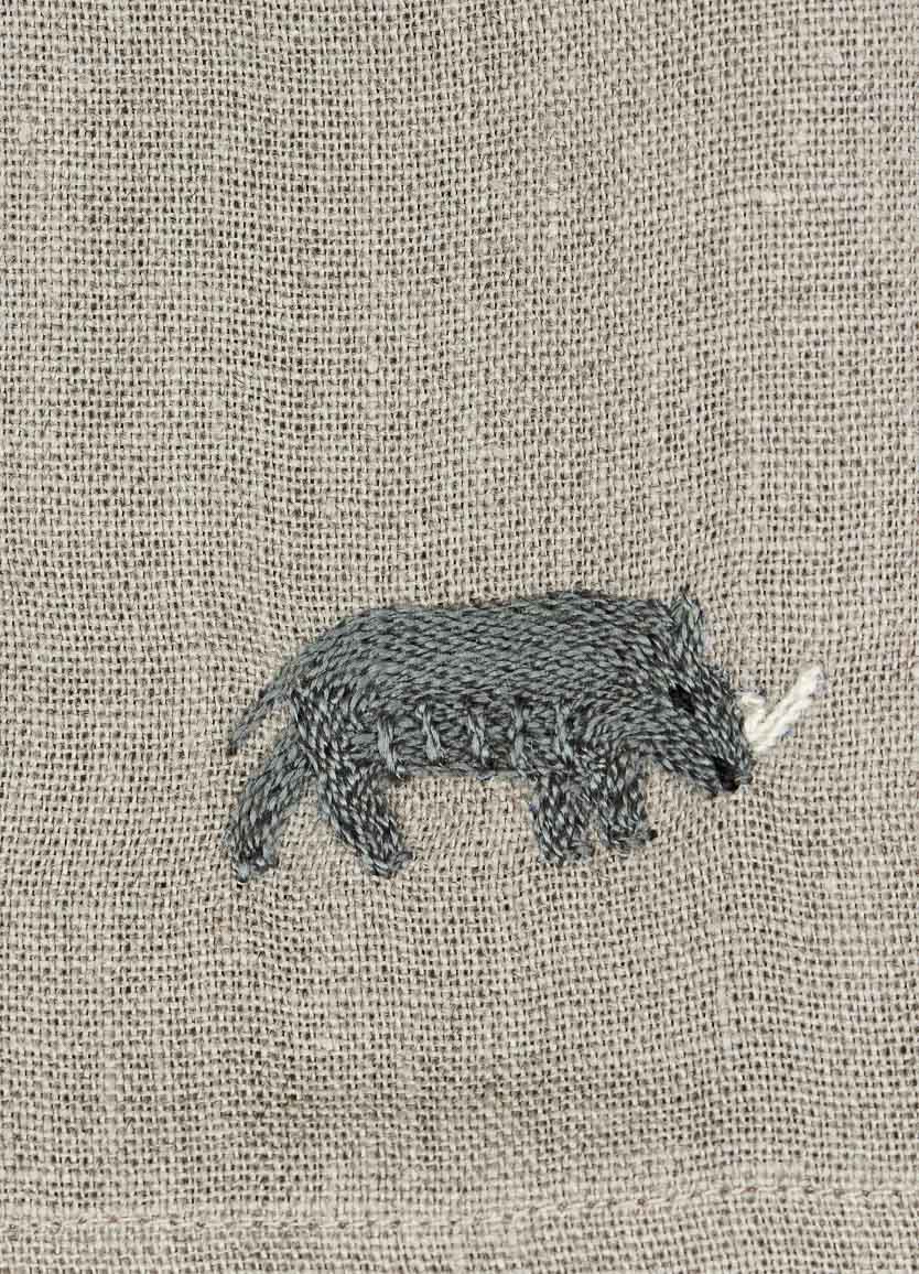 Big Five Rhino Linen Serviettes Natural