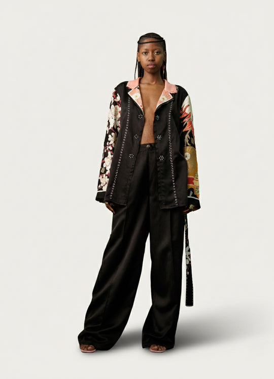 Black Kuroi Bara Shirt Blazer