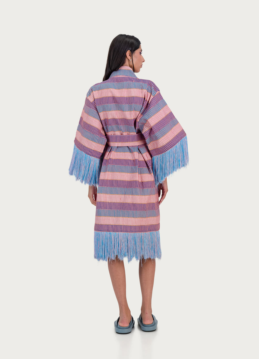 Chacha Robe Purple, Pink & Blue