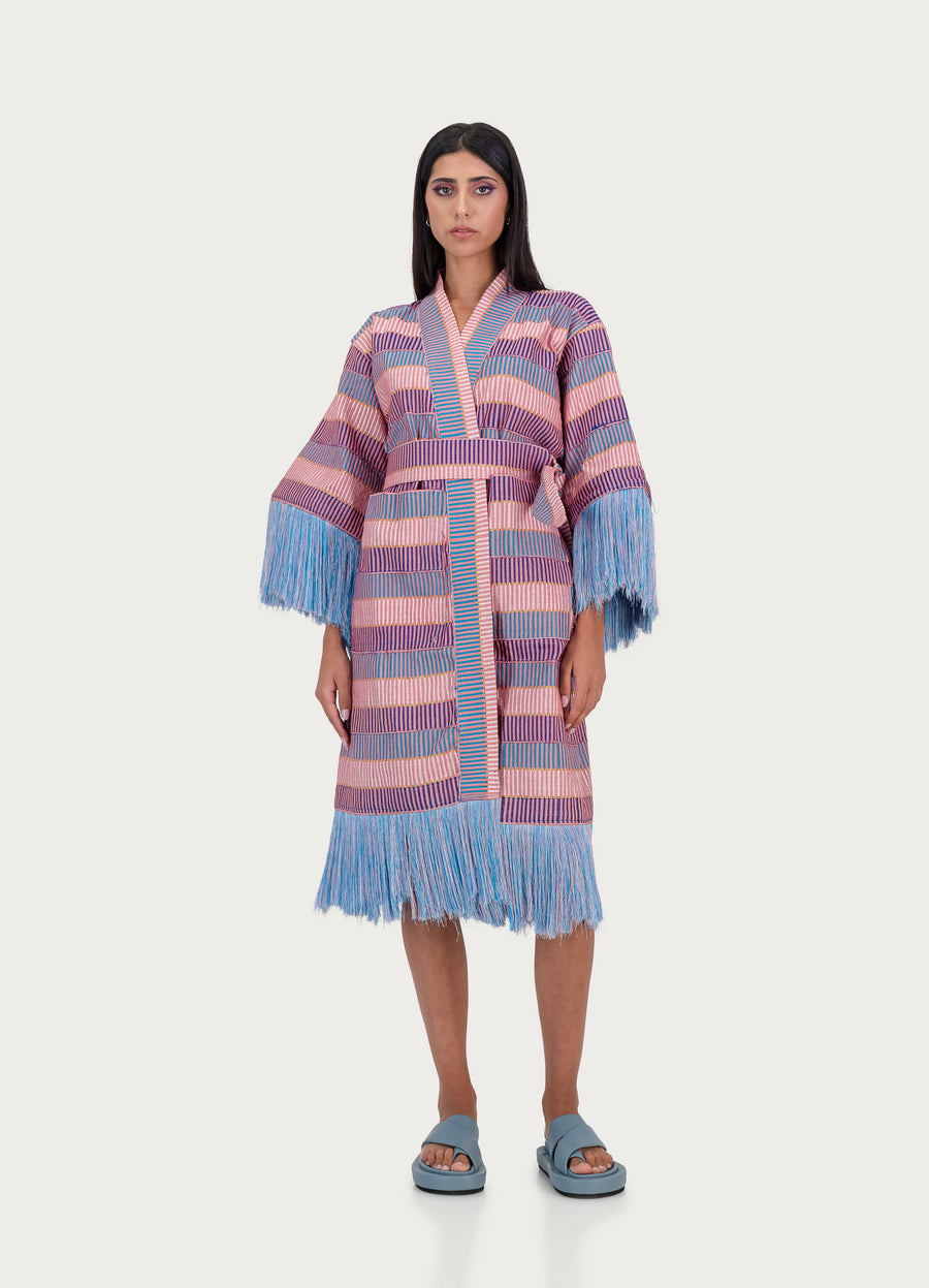 Chacha Robe Purple, Pink & Blue