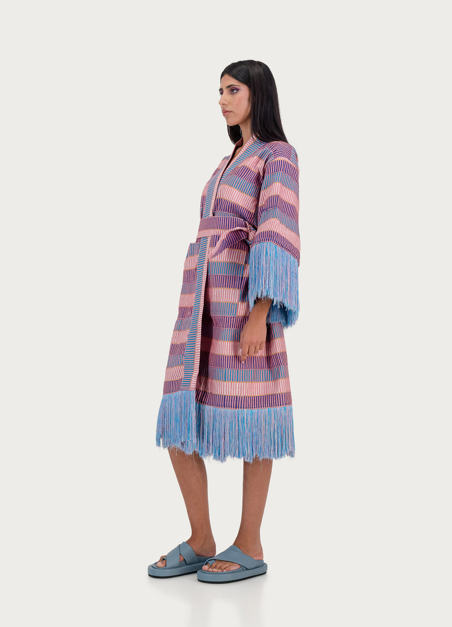 Chacha Robe Purple, Pink & Blue