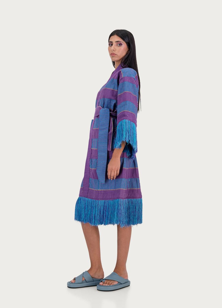 Chacha Robe Blue & Purple