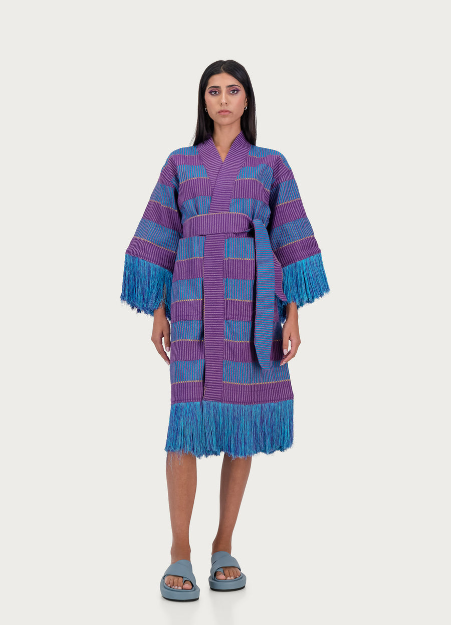 Chacha Robe Blue & Purple