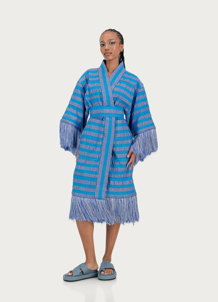 Chacha Robe Light Blue & Dark Blue