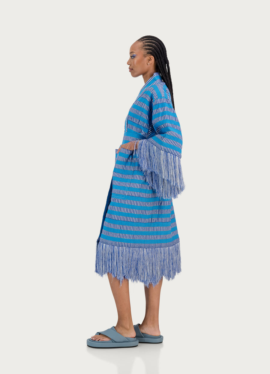 Chacha Robe Light Blue & Dark Blue